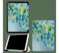 Case for iPad 6th Generation 2018/for iPad 5th Gen 2017 9.7 Inch with Pencil Holder, Slim Lightweight Smart Trifold Stand Protective Cover with Auto Sleep/Wake,Blue Ginkgo Leaves