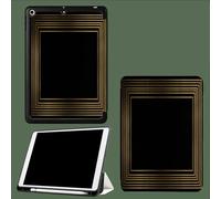 Case for iPad 6th Generation 2018/for iPad 5th Gen 2017 9.7 Inch with Pencil Holder, Slim Lightweight Smart Trifold Stand Protective Cover with Auto Sleep/Wake,Rectangular Border