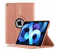 Case For iPad 7th Generation / 10.2 inch 2019, Premium PU Leather Flip Shockproof 360 Rotating Smart Stand Protective Folio Cover - Rose Gold