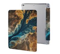Case for iPad 9.7 Inch 2017/2018 (5th / 6th Generation) with Pen Holder,Complex Landscapeprinted Slim Lightweight Silicone Tri-fold Stand Protective Case for iPad Air1 /Air 2 with Auto Wake/Sleep