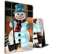 Case for iPad 9.7 Inch iPad 6th/5th Generation 2018 2017(Model: A1893 A1954 A1822 A1823) PU Leather Shockproof Stand Protective Cover with Auto Sleep/Wake,Snowman