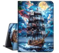 Case for iPad 9.7 Inch iPad 6th/5th Generation 2018 2017(Model: A1893 A1954 A1822 A1823),Slim Soft Shockproof TPU Silicone Protective Back Shell Case for iPad 9.7 Inch,Blue Ship and Moon