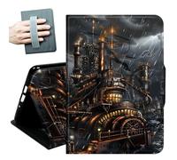 Case for iPad 9.7 Inch iPad 6th/5th Generation 2018 2017(Model: A1893 A1954 A1822 A1823),with Hand Straps and Auto Wake/Sleep Leather Multiple Angles Stand Smart Cover,Retro Ship
