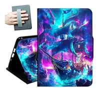 Case for iPad 9.7 Inch iPad 6th/5th Generation 2018 2017(Model: A1893 A1954 A1822 A1823),with Hand Straps and Auto Wake/Sleep Leather Multiple Angles Stand Smart Cover,Purple Ship