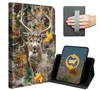 Case for iPad 9.7 Inch iPad 6th/5th Generation 2018 2017 Slim PU Leather 360 Degree Rotating Multiple Viewing Angles Stand Cover with Hand Strap Auto Wake/Sleep Magnetic Clasp,Camouflage Tree Deer