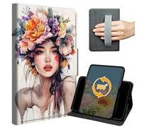 Case for iPad 9.7 Inch iPad 6th/5th Generation 2018 2017 Slim PU Leather 360 Degree Rotating Multiple Viewing Angles Stand Shell Cover with Hand Strap Auto Wake/Sleep Magnetic Clasp,American Womens