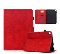 Case for iPad 9 Generation / 8/7 Generation 10.2 Inch, iPad Air 3/Pro 10.5 Inch with Card Slot, Romantic Cherry Blossom PU Leather Smart Cover with Stand Function - Red