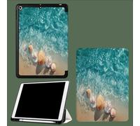 Case for iPad 9th/8th/7th Gen 10.2 inch 2021/2020/2019, Smart Case Ultra Slim Lightweight Magnetic Cover with Auto Wake/Sleep for iPad 9/for iPad 8/for iPad 7,Seashells Beach