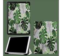 Case for iPad 9th/8th/7th Gen 10.2 inch 2021/2020/2019, Smart Case Ultra Slim Lightweight Magnetic Cover with Auto Wake/Sleep for iPad 9/for iPad 8/for iPad 7,Green Monstera Leaves