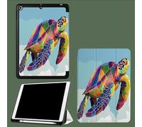 Case for iPad 9th/8th/7th Gen 10.2 inch 2021/2020/2019, Smart Case Ultra Slim Lightweight Magnetic Cover with Auto Wake/Sleep for iPad 9/for iPad 8/for iPad 7,Colorful Sea Turtle