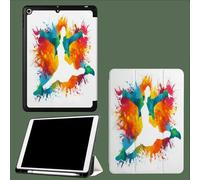 Case for iPad 9th/8th/7th Gen 10.2 inch 2021/2020/2019, Smart Case Ultra Slim Lightweight Magnetic Cover with Auto Wake/Sleep for iPad 9/for iPad 8/for iPad 7,Silhouette Watercolor Splash