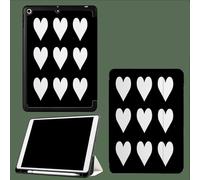 Case for iPad 9th/8th/7th Gen 10.2 inch 2021/2020/2019, Smart Case Ultra Slim Lightweight Magnetic Cover with Auto Wake/Sleep for iPad 9/for iPad 8/for iPad 7,White Hearts