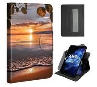 Case for iPad 9th/8th/7th Generation (10.2", 2021/2020/2019), iPad Air 3 10.5 & Pro 10.5,360 Rotating Stand with Hand Strap, Shockproof Rugged Protective Folio Cover,Sunset Beach The Sunset