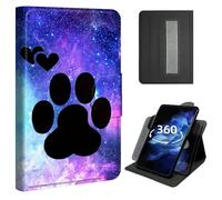 Case for iPad 9th/8th/7th Generation (10.2", 2021/2020/2019), iPad Air 3 10.5 & Pro 10.5,360° Rotating Stand Case with Hand Strap, Shockproof Protective Cover with Auto Sleep/Wake,Dog Paw Print