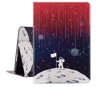 Case for iPad 9th/8th/7th Generation 10.2 Inch 2021/2020/2019, iPad 10.2 Case Boys Girls, Protective Stand Cover Multi Viewing Angles Auto Wake/Sleep, Astronaut Landing on The Moon