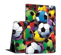 Case for iPad 9th / 8th / 7th Generation 10.2 inch (2021/2020/2019 Released) PU Leather Slim Folio Lightweight Multi-Angle Smart Cover with Auto Wake/Sleep Case for 10.2 iPad,Colorful Football
