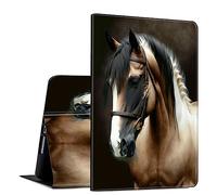 Case for iPad 9th / 8th / 7th Generation 10.2 inch (2021/2020/2019 Released) PU Leather Slim Folio Lightweight Smart Cover with Auto Wake/Sleep Case for 10.2 iPad,Beautiful Horse Animal