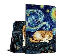 Case for iPad 9th / 8th / 7th Generation 10.2 inch (2021/2020/2019 Released) PU Leather Slim Folio Lightweight Multi-Angle Smart Cover with Auto Wake/Sleep for 10.2 iPad,Art Galaxy Cat