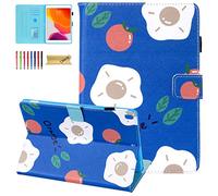 Case for iPad 9th 8th 7th Generation 2021 2020 2019, Dteck Slim Premium PU Leather Folio Stand Smart Auto Wake/Sleep Magnetic Cover with Pencil Holder, Orange