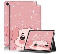 Case for iPad 9th /8th /7th Generation (2021/2020/2019), PU Leather Adjustable Stand for iPad 10.2 Inch Case, with Auto Sleep/Wake Smart Cover for iPad Cover 9th Generation, Kawaii Piglet