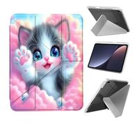 Case for iPad 9th/8th/7th Generation,iPad 10.2 Case 2021 2020 2019/iPad Air 3rd Gen/Pro 10.5 inch case with Pencil Holder, Lightweight Y-Shaped Stand Cover Auto Wake/Sleep,Cloud Kitten