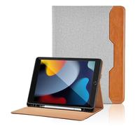 Case for iPad 9th Generation/iPad 8th Generation/iPad 7th Generation iPad Case 10.2 inch PU Leather Smart Cover with Pocket & Pencil Holder, Auto Wake/Sleep Function - Grey