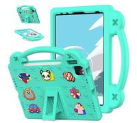 Case for iPad (A16)11th/ 10th 11 inch (2025 2022), iPad Air 5th 4th Generation (2020/2021) Kids Friendly, Handle with Stand, Cute DIY Cartoon, EVA Foam Lightweight Shockproof Tablet Cover, Green
