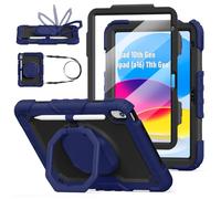 Case for iPad (A16) 11th/10th Generation 11"/10.9" 2025/2022, Navy+Black