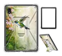 Case for iPad (A16) 11th Generation 11 Inch 2025,for iPad 10th Generation 10.9 inch 2022,Clear TPU Shockproof Stand Bumper Back Cover Transparent Case for i Pad 11/10 Gen,Hummingbirds Gather Honey