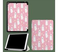 Case for iPad (A16) 11th Generation 11 Inch (2025), for iPad 10th Generation 10.9 Inch (2022) - Ultra Slim Stand Cover Built-in Pencil Holder, Auto Wake Sleep, Cartoon Ghosts Stars