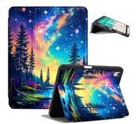 Case for iPad (A16) 11th Generation 11 Inch 2025, iPad 10th Generation 10.9 Inch 2022, Protective 11th/10th Gen iPadCover, Pencil Holder, Free Viewing Stand, Aurora Forest