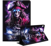 Case for iPad (A16) 11th Generation 11 Inch 2025/iPad 10th Generation 10.9 Inch 2022, Slim PU Leather Stand Cover with Auto Wake/Sleep, Multi-Angle Viewing & Shockproof, Ghostly Pirate