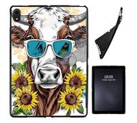 Case for iPad (A16) 11th Generation 11 Inch 2025, iPad 10th Generation 10.9 inch 2022,Slim Soft Shockproof TPU Silicone Protective Back Shell Case for i Pad 11/10 Gen, Sunflowers and Cows
