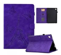 Case for iPad Air 11 inch 2024 M2, Premium PU Leather Embossed Tower Stand Support, Card Slots Shockproof Flip Smart Cover for iPad Air 11 inch 2024 M2 Tablet, purple