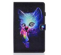 Case for iPad Air 11 inch 2024 M2 Tablet Case, Shockproof PU Leather Multi-Angle Viewing Stand Function Folip Flip Protective Cover Symphony cat