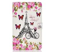 Case for iPad Air 11 inch 2024 M2 Tablet Case, Shockproof PU Leather Multi-Angle Viewing Stand Function Folip Flip Protective Cover Flower Tower