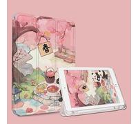 Case for iPad Air 11 Inch Case 2024 / Air 6th 5th 4th Generation 2022/2020 10.9 Inch Cover with Pencil Holder, Support Apple Pencil Charging with Auto Wake/Sleep - Giant pandas in spring