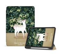 Case for iPad Air 11 Inch Case 2024 / Air 6th 5th 4th Generation 2022/2020 10.9 Inch Cover with Pencil Holder, Support Apple Pencil Charging with Auto Wake/Sleep - The Little Deer of the Forest