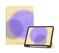 Case for iPad Air 11 Inch Case 2024 / Air 6th 5th 4th Generation 2022/2020 10.9 Inch Cover with Pencil Holder, Support Apple Pencil Charging with Auto Wake/Sleep - Purple circle color matching