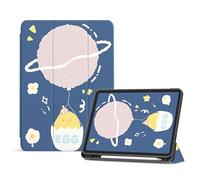 Case for iPad Air 11 Inch Case 2024 / Air 6th 5th 4th Generation 2022/2020 10.9 Inch Cover with Pencil Holder, Support Apple Pencil Charging with Auto Wake/Sleep - Cute balloon eggs