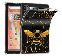 Case for iPad Air 11 Inch M2 2024/iPad Air 5th/4th Gen 10.9 Inch (2022/2020)- Clear Slim Lightweight Soft Flexible TPU Bumper Cushioning Protection Shell Cover Case,A Queen Bee and Honey