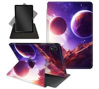 Case for iPad Air 11 Inch M2 2024/iPad Air 5th/4th Generation 10.9 Inch (2022/2020),360 Degree Rotating Stand Protective Cover with Auto Wake/Sleep,for iPad Air 11 Inch 2024,Moon and Space 212