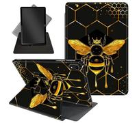 Case for iPad Air 11 Inch M2 2024/iPad Air 5th/4th Generation 10.9 Inch (2022/2020),360 Degree Rotating Stand Protective Cover with Auto Wake/Sleep,for iPad Air 11 Inch,A Queen Bee and Honey