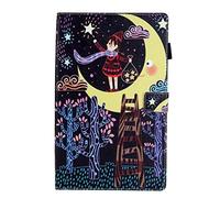 Case for iPad Air 11 Inch M2 2024 - Premium PU Leather Ultra Lightweight Slim Shell Stand Cover Auto Wake/Sleep, Star picking girl
