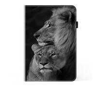 Case for iPad Air 11 Inch M2, iPad Air 6th/5th/4th Gen, PU Leather Protective Cases Smart Shell Folio StandCover with Card Slots for iPad Air 11 Inch M2, iPad Air 6th/5th/4th Gen,lions