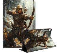 Case for iPad Air 11-inch M3 2025/M2 2024/10.9” Air 5th 4th 2022 2020, Slim PU Leather Stand Cover with Auto Wake/Sleep, Multi-Angle Viewing & Shockproof, Warrior Archery