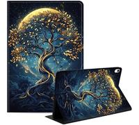 Case for iPad Air 11-inch M3 2025/M2 2024/10.9” Air 5th 4th 2022 2020, Slim PU Leather Stand Cover with Auto Wake/Sleep, Multi-Angle Viewing & Shockproof, Tree of The Universe