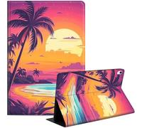 Case for iPad Air 11-inch M3 2025/M2 2024/10.9” Air 5th 4th 2022 2020, Slim PU Leather Stand Cover with Auto Wake/Sleep, Multi-Angle Viewing & Shockproof, Beach Coconut Trees