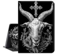 Case for iPad Air 11 inch M3/M2 (2025/2024), iPad Air 5th / 4th Generation (2022/2020) 10.9 inch,Slim Soft Shockproof TPU Silicone Protective Back Shell Case,Black White Goat