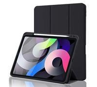 Case for iPad Air 11 Inch M4 2026 8th Gen/M3 2025/M2 2024, iPad Air 5th/4th Gen 10.9 Inch 2022/2020 Slim Stand Cover with Pencil Holder, Supports Apple Pencil Charging, Auto Wake/Sleep - Black